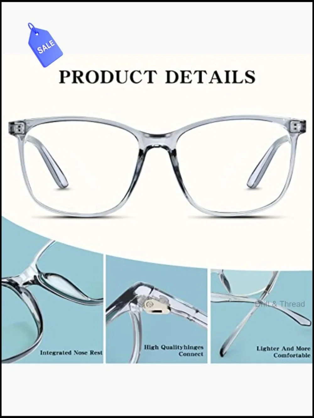 3 Pack Blue Light Blocking Glasses for Women Men Computer Reading Gaming